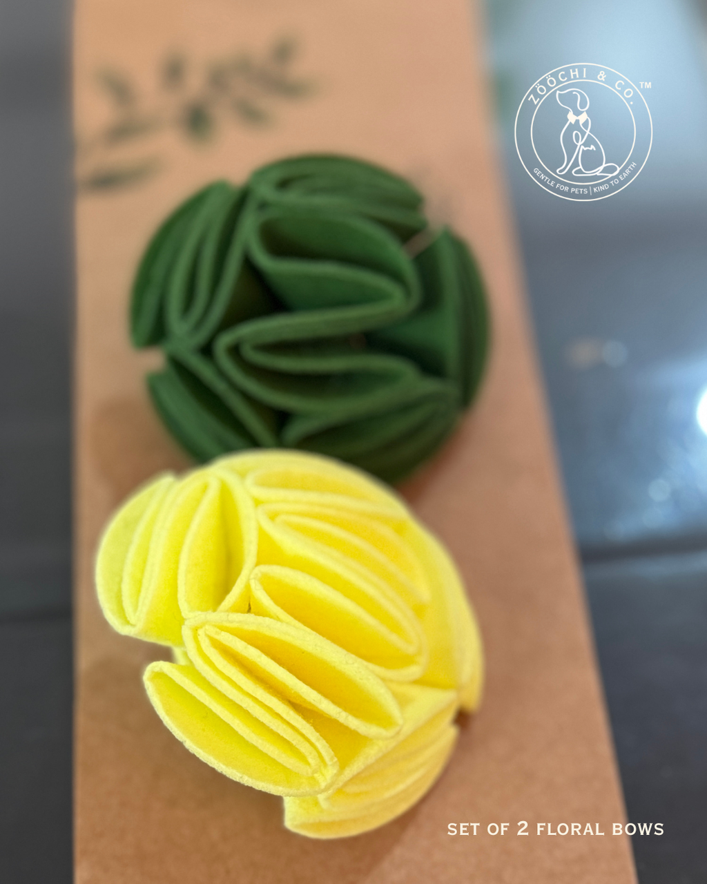 Ecofur Bloom - Floral bow for dogs & cats - (SET OF 2)